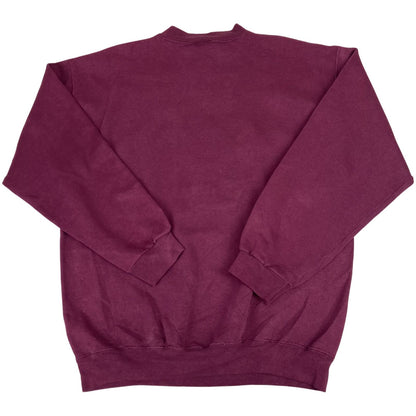 Vintage 90s Burgundy Virginia Tech Hokies NCAA Crewneck Sweatshirt Large