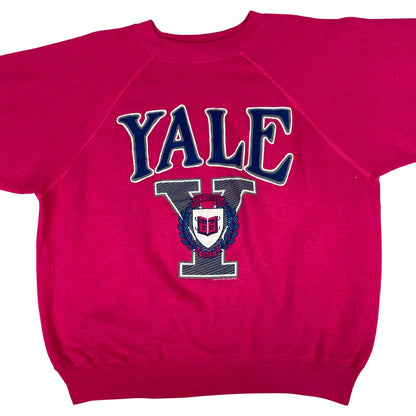 Vintage 1990 Pink Yale University Ivy League Crewneck Sweater XL