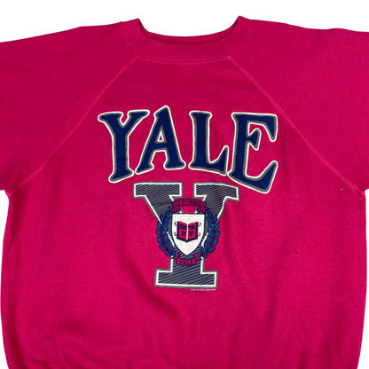 Vintage 1990 Pink Yale University Ivy League Crewneck Sweater XL