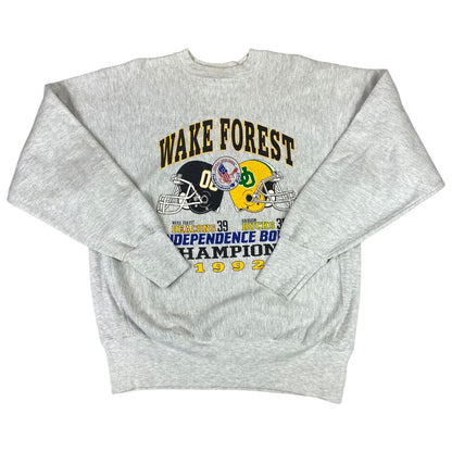 Vintage 1992 Grey Wake Forest Deacons Independence Bowl Crewneck Sweater XL