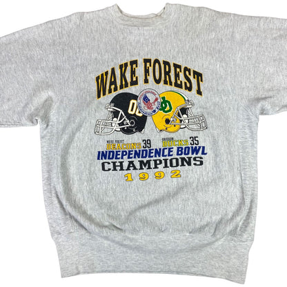 Vintage 1992 Grey Wake Forest Deacons Independence Bowl Crewneck Sweater XL