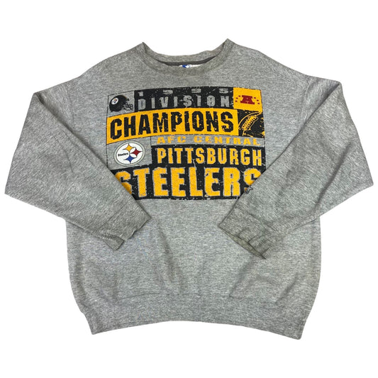 Vintage 1995 Grey Starter Pittsburgh Steelers NFL Crewneck Sweatshirt Large
