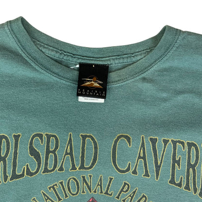 Vintage 90s Green Carlsbad Caverns National Park New Mexico Graphic T-Shirt M