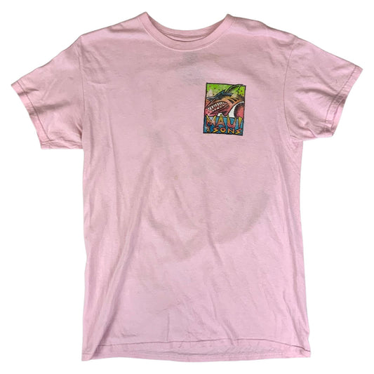 Early 00s Y2K Pink Maui & Sons Surfwear Skatewear Graphic T-Shirt Medium