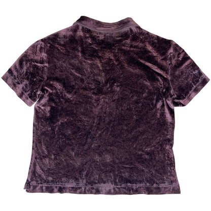 Vintage 90s 00s Purple Dolce & Gabbana Jeans Cropped Velvet Polo 8 10 S