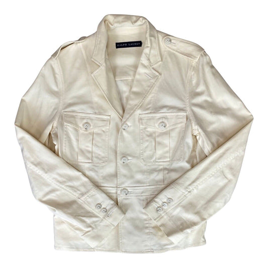 Vintage 90s 00s Cream Ralph Lauren Tailored Style Blazer Jacket 8 10 S