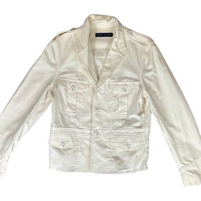 Vintage 90s 00s Cream Ralph Lauren Tailored Style Blazer Jacket 8 10 S