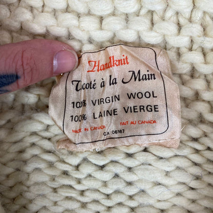 VTG KIDS CHILD NATIVE CANADIAN COWICHAN INDIAN HAND KNIT CARDIGAN ROCKABILLY 30’