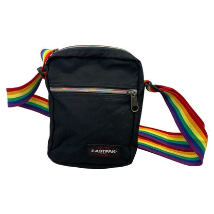 Vintage 90s 00s Black Rainbow Eastpak Cross Body Sports Square Bag