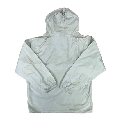 Y2K Light Blue Napapijri Geographic Rainforest 1/4 Zip Windbreaker XXL