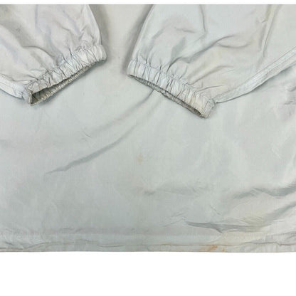 Y2K Light Blue Napapijri Geographic Rainforest 1/4 Zip Windbreaker XXL