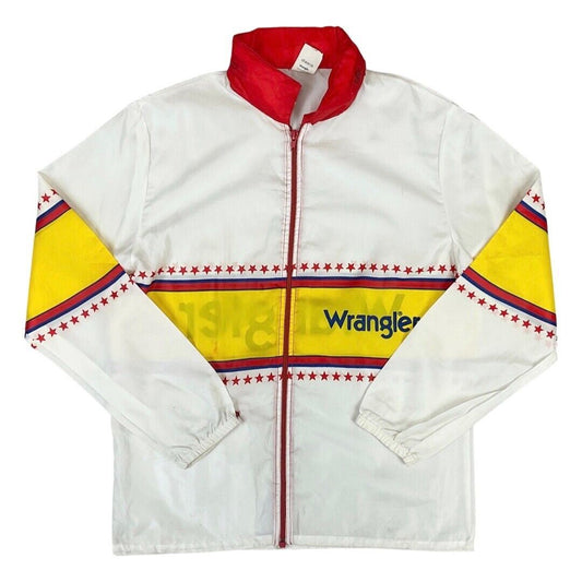 Vintage 1980s Wrangler Colour-Blocked Full-Zip Lightweight Windbreaker Medium