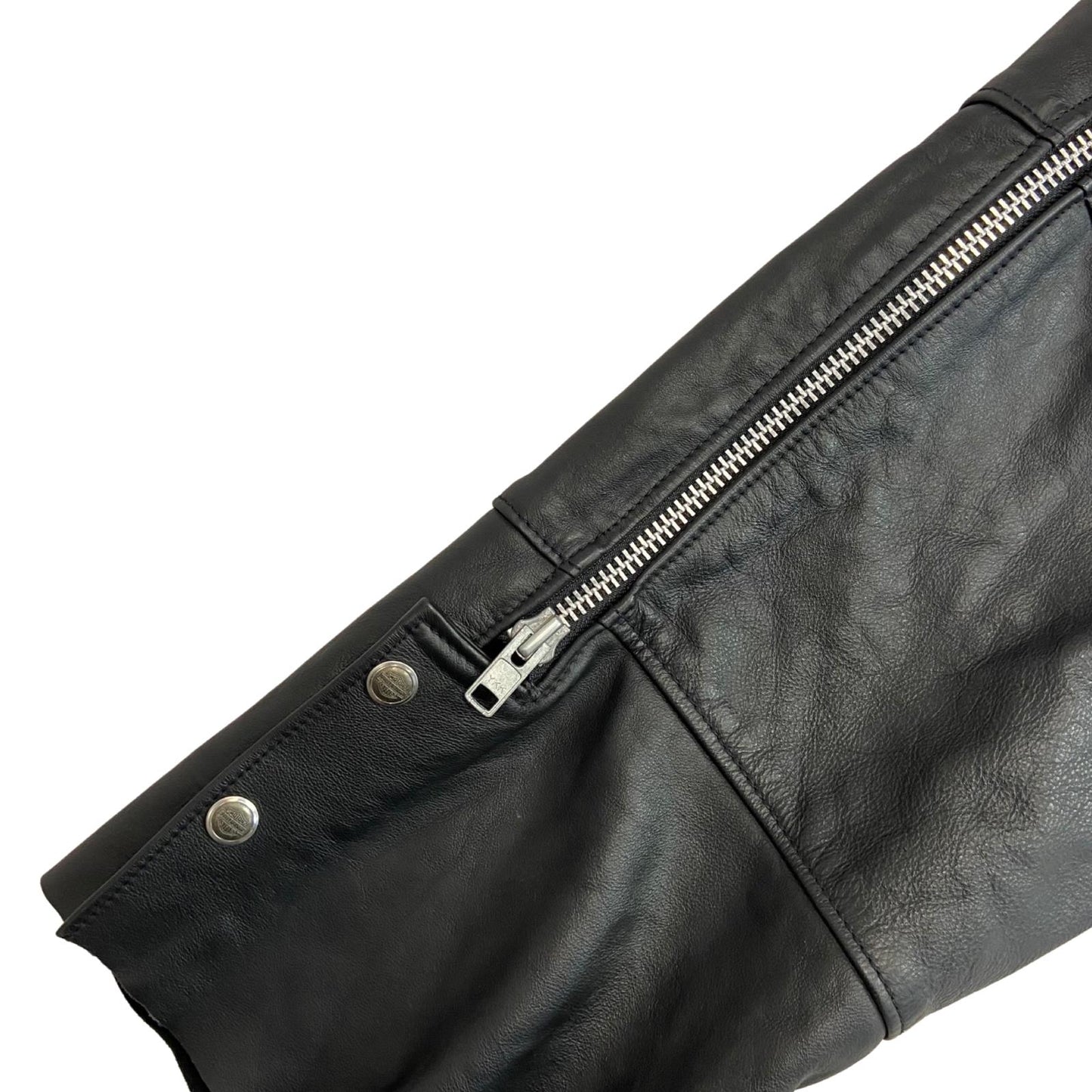 VTG GENUINE USA HARLEY DAVIDSON LEATHER CHAPS BIKER CHOPPER WESTERN M 30”-34”