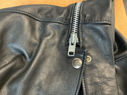 VTG GENUINE USA HARLEY DAVIDSON LEATHER CHAPS BIKER CHOPPER WESTERN M 30”-34”