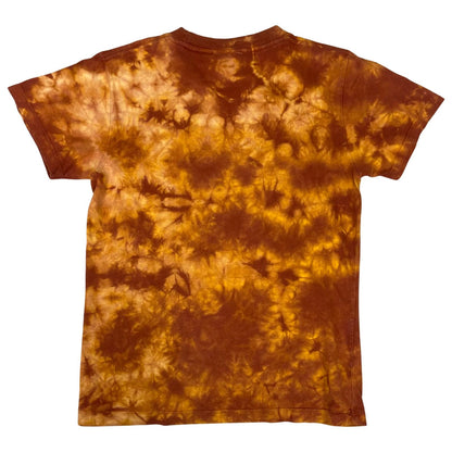 Y2k Orange Tie Dye Tiger Cub Graphic Print T-Shirt Small