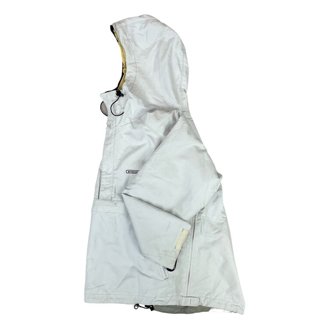 Vintage 90s White Ellesse Italia by Goldwin 1/2 Zip Overhead Windbreaker Large