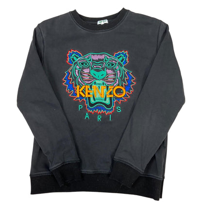 Preloved 2010s Black Kenzo Embroidered Spell-Out Sweatshirt Jumper Pullover M