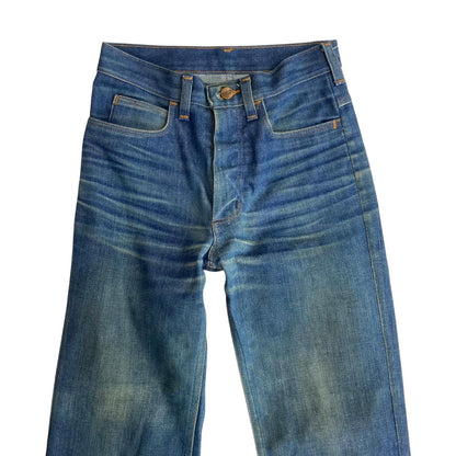 VTG 1970s USA WRANGLER BLUEBELL COWBOY JEANS BOOTCT FLARES AMAZING WEAR 26W 34L