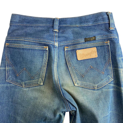 VTG 1970s USA WRANGLER BLUEBELL COWBOY JEANS BOOTCT FLARES AMAZING WEAR 26W 34L