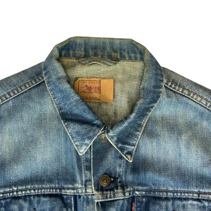 LEVIS LADIES RED TAB INDIGO TYPE 3 TRUCKER DENIM JACKET MOD ROCKABILLY 38” M 14