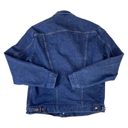 VTG 1980s WRANGLER DENIM JACKET TRUCKER WESTERN MOD ROCKABILLY 40” M