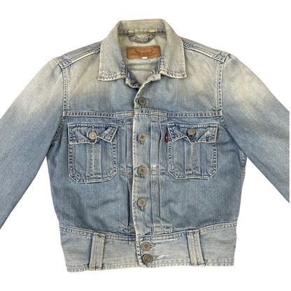 VTG LADIES TYPE 1 2 PLEAT FRONT BLOUSON DENIM JACKET 1930S / 40S STYLE XS 30”