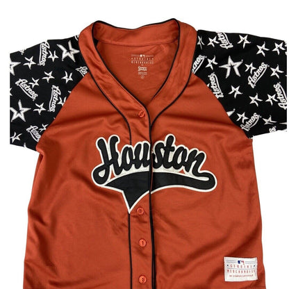 Brown & Black Campus Lifestyle Houston Astros MLB Button-Up Jersey Medium