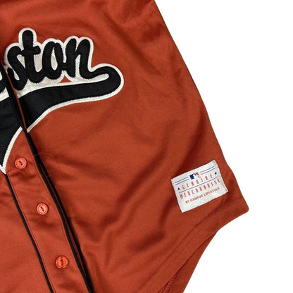 Brown & Black Campus Lifestyle Houston Astros MLB Button-Up Jersey Medium