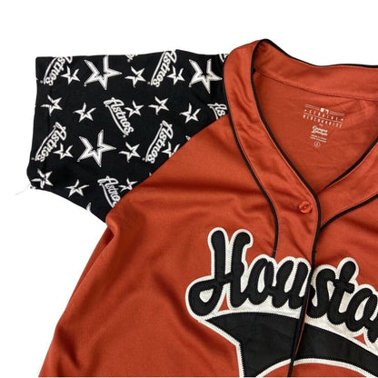 Brown & Black Campus Lifestyle Houston Astros MLB Button-Up Jersey Medium