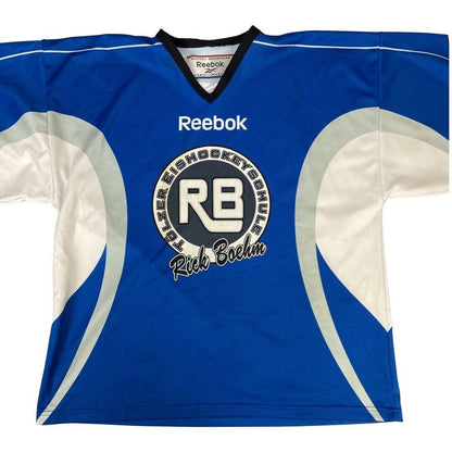 Reebok Autographed Blue & White Tölzner Eishockeyschule Rick Boehm XXL