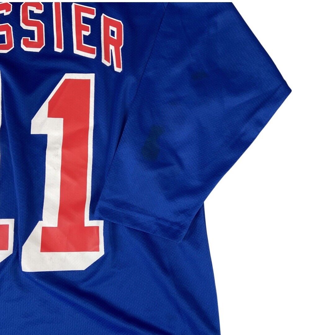 Vintage 90s Starter Blue New York Rangers NHL MESSIER #11 XXL