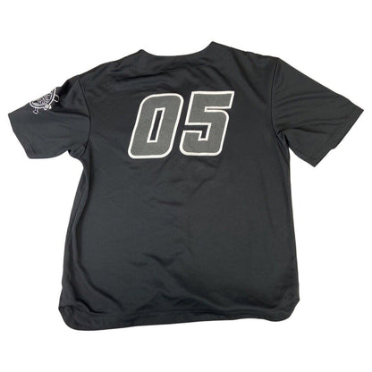 Vintage Black Fubu 05 Embroidered Button-Up Baseball Jersey Extra Large
